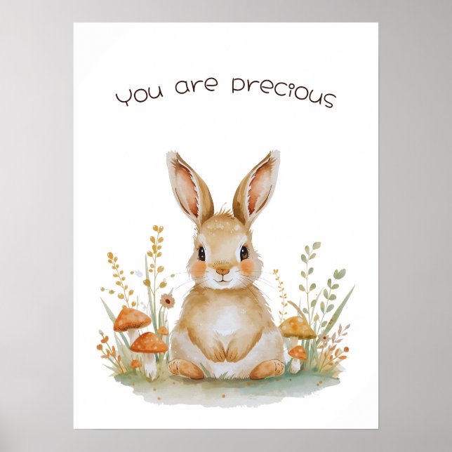 Vous êtes Précieux - Lapin de la Forêt  Affiche (Devant)