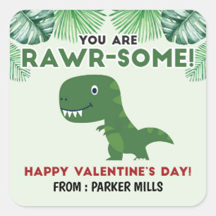 Vous êtes Rawrsome - Sticker Dinosaur Valentine