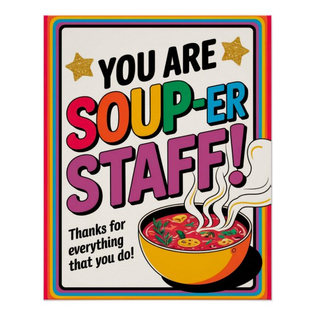 Vous Êtes Soup-er Personnel Merci Poster (Devant)