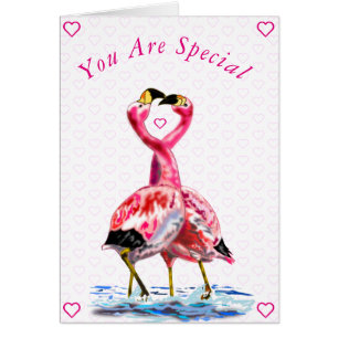 Vous Êtes Spécial Card Couple Flamants roses Rose