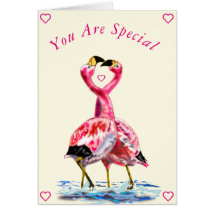 Vous Êtes Spécial Card Couple Flamants roses Rose