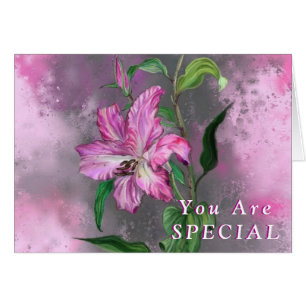 Vous Êtes Spécial Carte Purple Rose Lily Fleurs