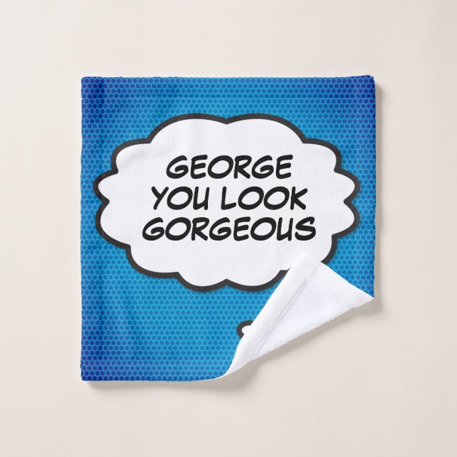 VOUS ÊTES SUPERBE Bulle de pensée Bande dessinée a (Gant de toilette)