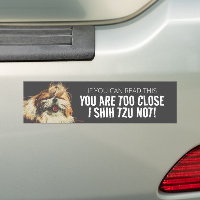 Vous êtes trop près Je shih tzu pas Bumper Sticker (En voiture)