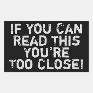 Vous êtes trop proche Sticker Anti-Social Quote
