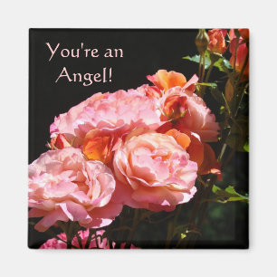 Vous êtes un Ange ! aimant Bouquet Rose Rose