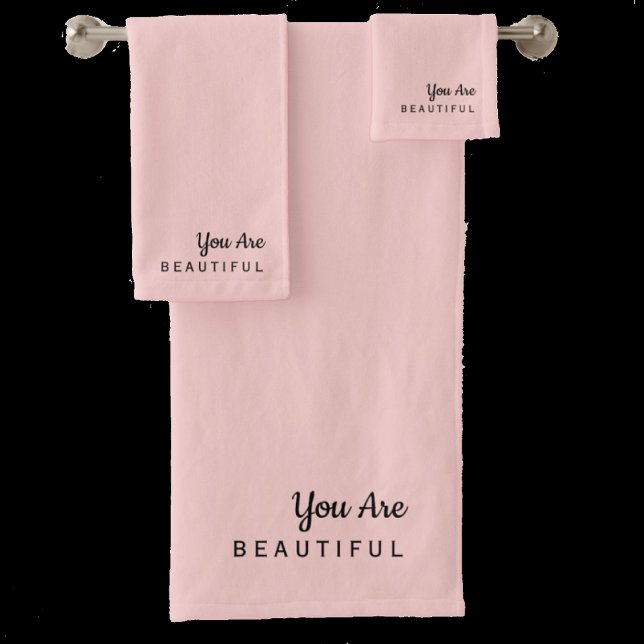 Vous êtes un ensemble de serviettes roses inspiran (Créateur téléchargé)