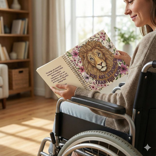 Vous Êtes un Lion Fort Cahier à Spirale (Empower someone special with this lion, "You are stronger than you know" personalized notebook!)