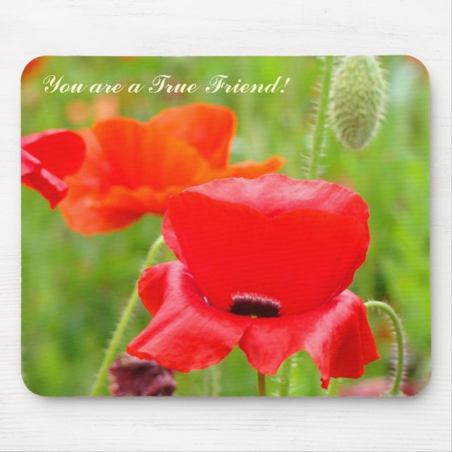Vous êtes un véritable ami ! tapis de souris Fleur (Devant)