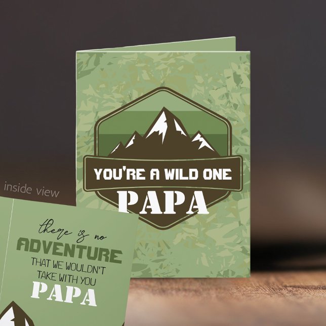 Vous êtes une Carte de remerciements folle (You're a Wild One Personalized Adventure Card. For Trips, Birthday, Father's Day & More)