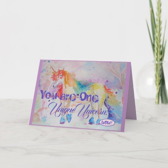 Vous Êtes Une Unicorne Unique ! Carte d'anniversai (Devant)