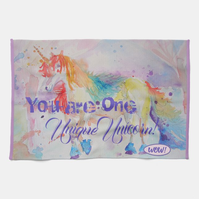 Vous Êtes Une Unicorne Unique ! serviette de thé m (Horizontal)