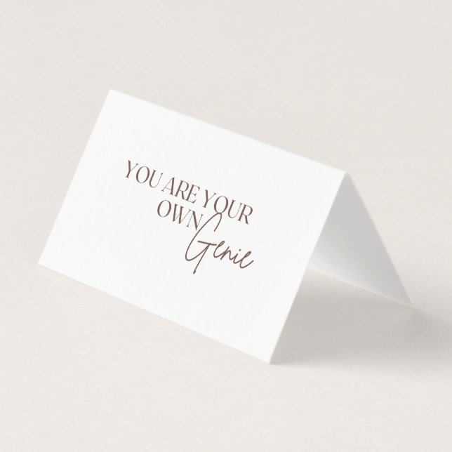 Vous Êtes Votre Propre Génie (Front)