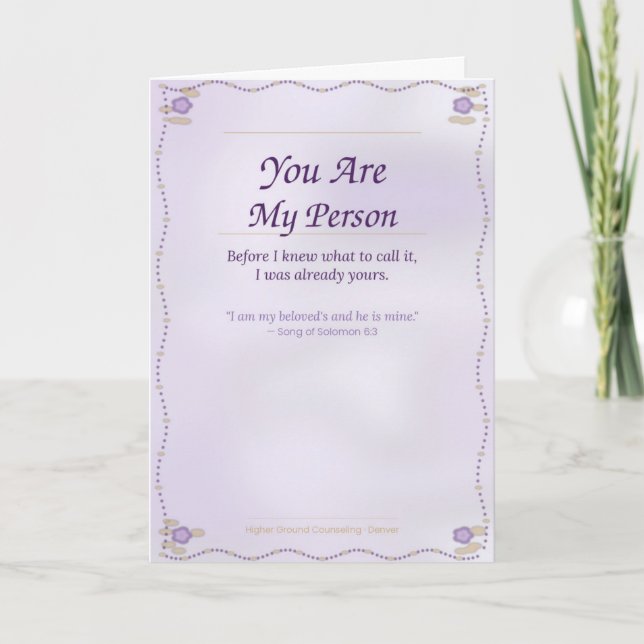 Vous êtes vu — Carte de vœux d'encouragement (Devant)