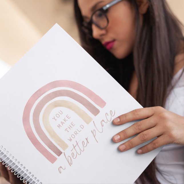 Vous Faites Du Monde Un Meilleur Planificateur (Empower yourself or someone else with this rainbow, "You make the world a better place" planner! )