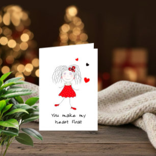 Vous faites flotter mon cœur – Jolie carte de la S
