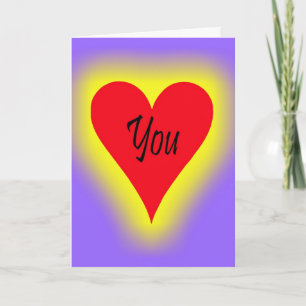 Vous faites ma carte de voeux de lueur de coeur