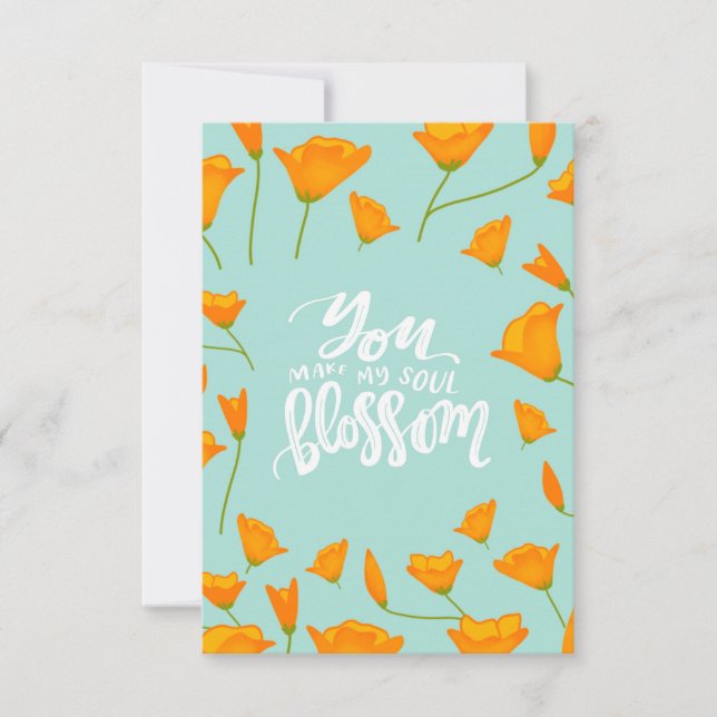 Vous Faites Mon Soul Blossom Carte de remerciement (Devant)