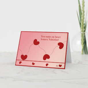 Vous faites rebondir mon coeur, Valentine - Carte 