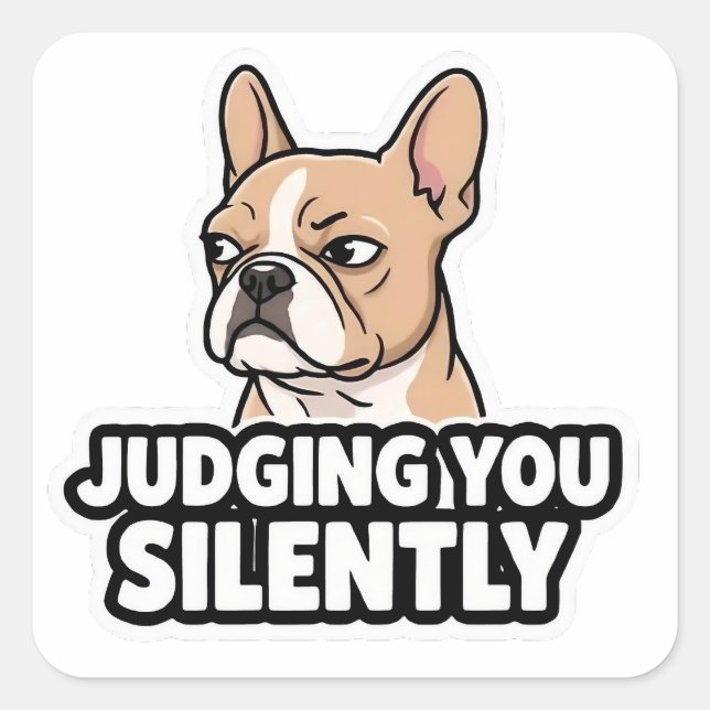 Vous jugez en silence - Fawn Frenchie Autocollant (Devant)