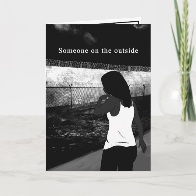 Vous manquez, carte de voeux de prison. (Devant)