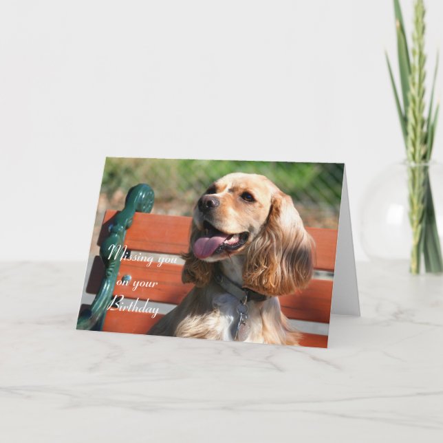 Vous manquez sur votre carte Anniversaire Cocker S (Devant)
