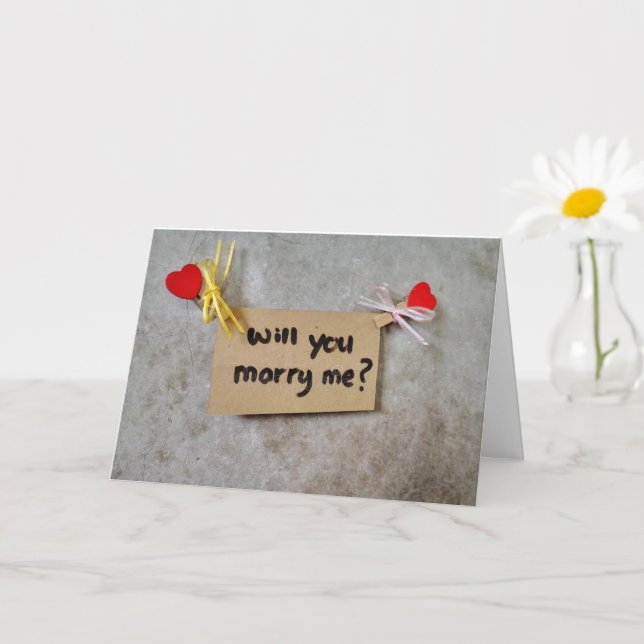 **VOUS MARIEZ "MOI" (JE VOUS AIME) CARTE (Petite plante)