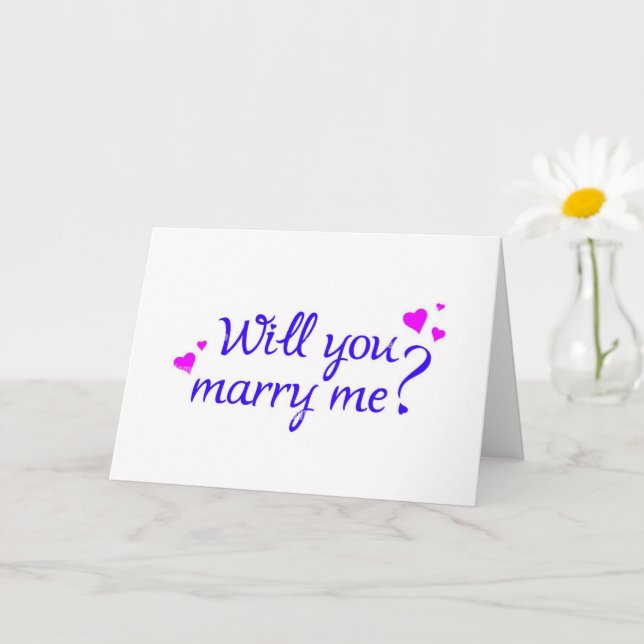 **VOUS MARIEZ "MOI" (JE VOUS AIME) CARTE (Petite plante)