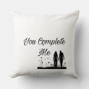 Vous Me Complétez - Oreiller pour Couple Romantiqu