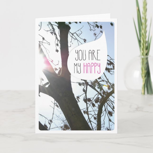 Vous me faites plaisir carte d'amitié amour (Devant)