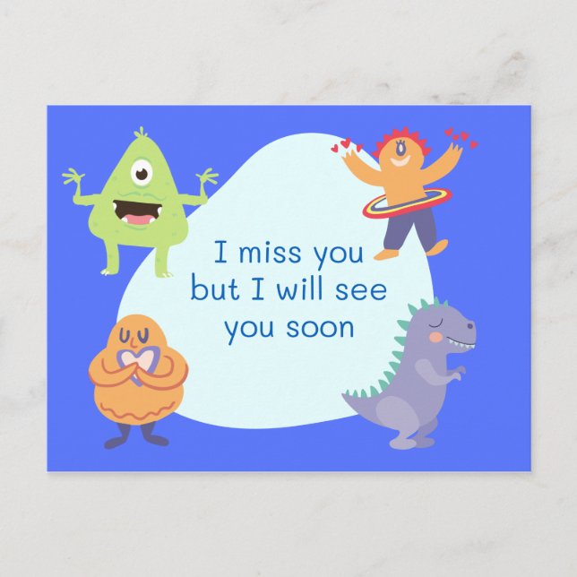 Vous me manquez carte postale (Devant)