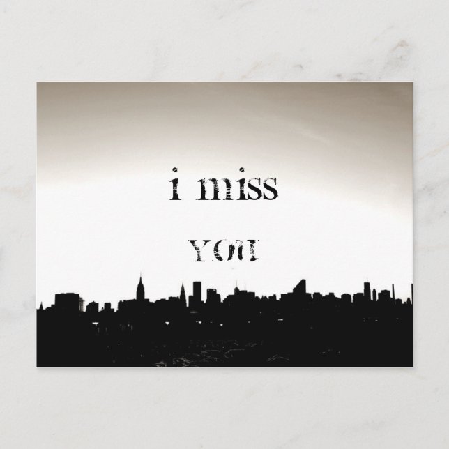 VOUS ME MANQUEZ CARTE POSTALE (Devant)