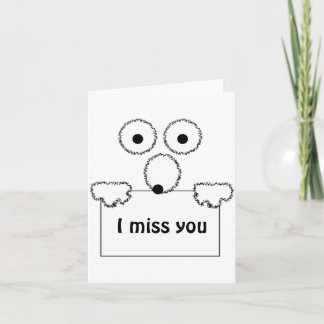 Vous me manquez mignon carte personnalisable de de