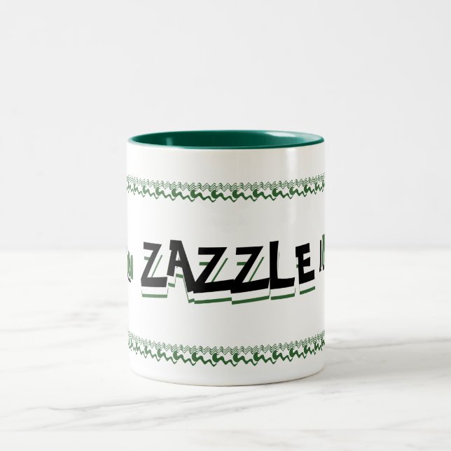 Vous me zazzle Green et Black Mug (Centre)