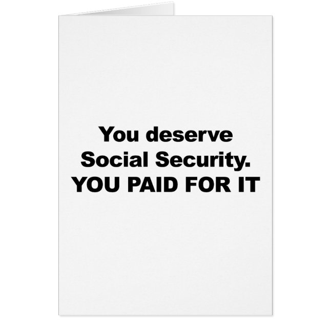 Vous méritez la sécurité sociale (Devant)
