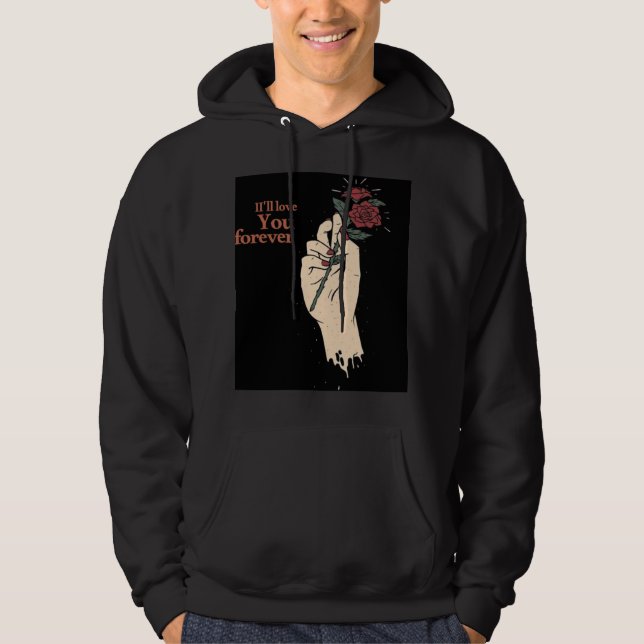 Vous méritez mieux – Sweat à capuche Rose Gothique (Devant)
