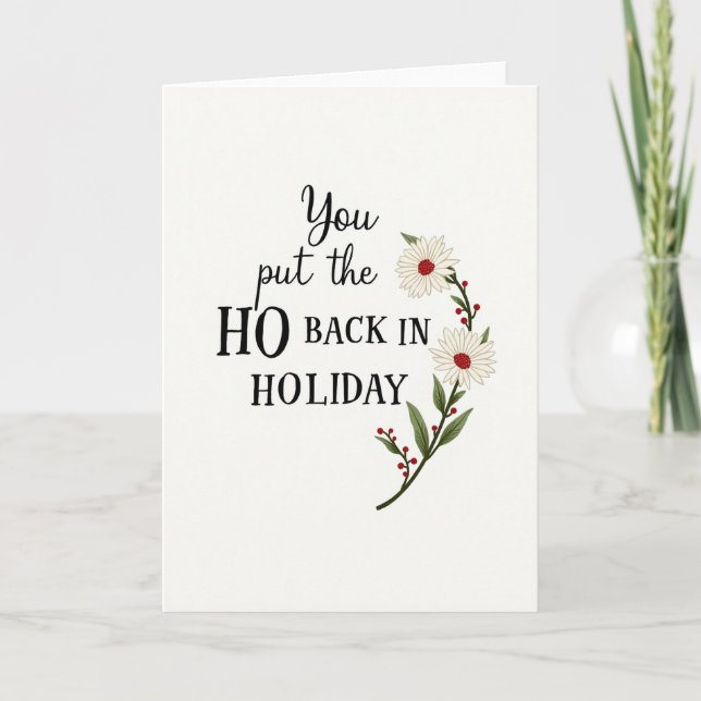 Vous Mettez La Ho Carte De Noël (Devant)