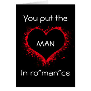 Vous mettez l'homme en romance drôle carte romanti