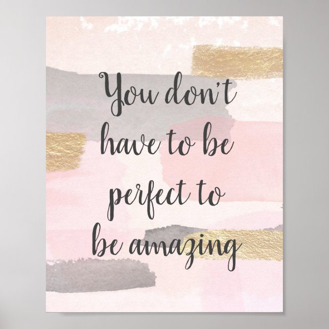 VOUS N'AVEZ PAS À ÊTRE PARFAIT Affiche de devis (Devant)