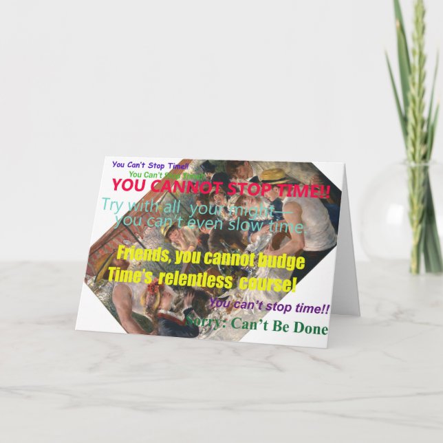 Vous ne pouvez pas temps d'arrêt ! Carte (Devant)