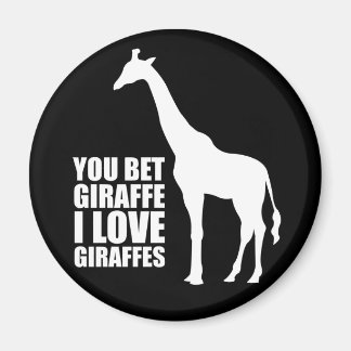 Vous pariez Giraffe I Love Giraffes Magnet