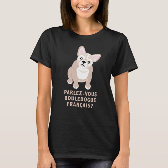 Vous parlez le T-shirt drôle de bouledogue (Devant)