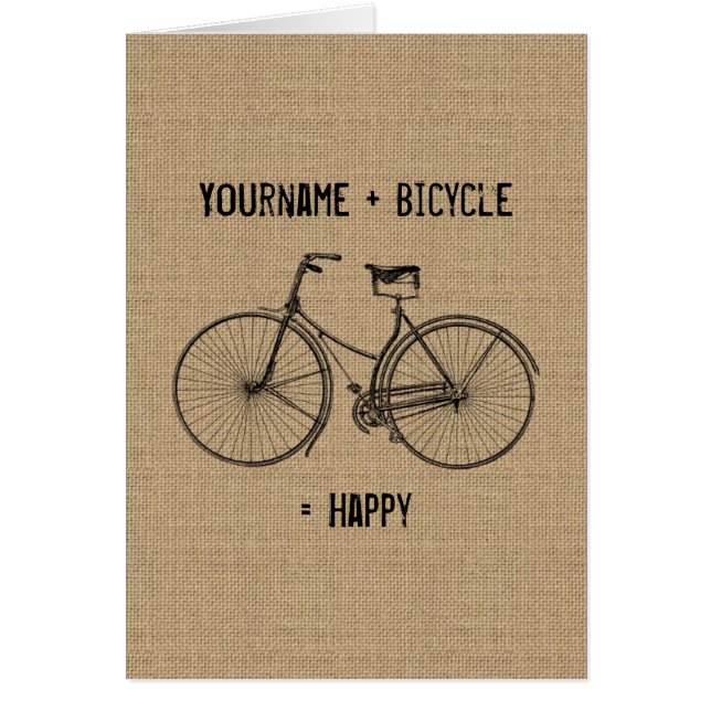 Vous plus la bicyclette égale le sac naturel (Devant)