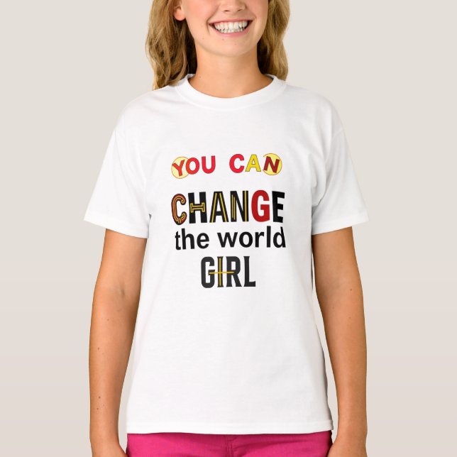 « Vous pouvez changer le monde » T-shirt d'autonom (Devant)