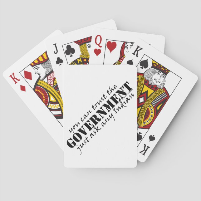 Vous pouvez faire confiance aux cartes de jeu de (dos)
