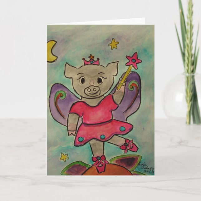 Vous pouvez le faire ! Carte de voeux de porc de (Devant)