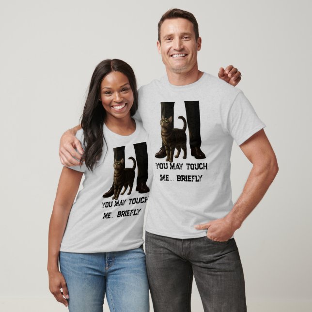 Vous pouvez me toucher brièvement T-shirt chat (Unisexe)