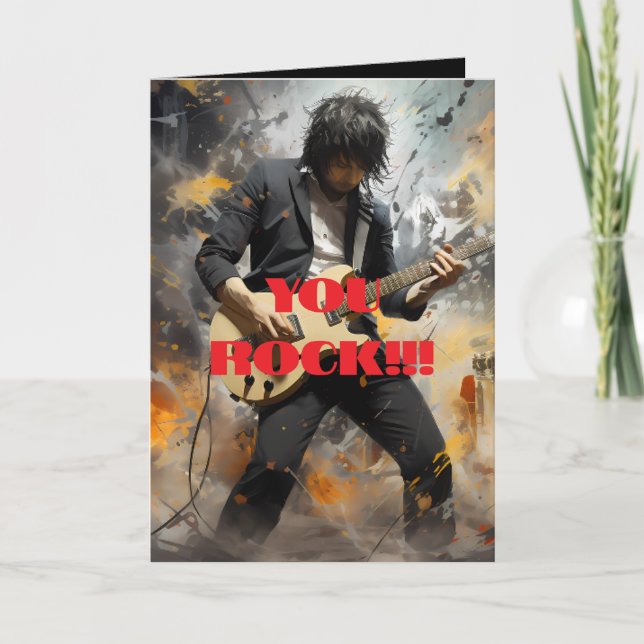 VOUS ROCK CARTE D'ANNIVERSAIRE (Devant)