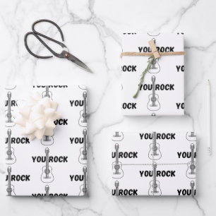 Vous Rock Guitare Envelopper des feuilles de papie