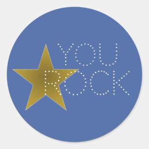 Vous Rock Star Anniversaire Stickers Party Blue Go